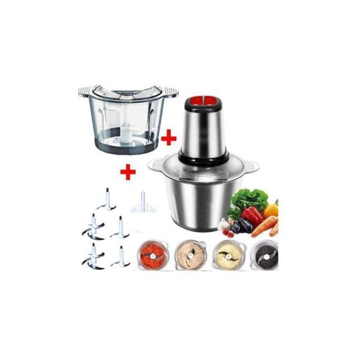 Hachoir à Viande Électrique Avec 2 lames et Bol de 3 L - 2000 W