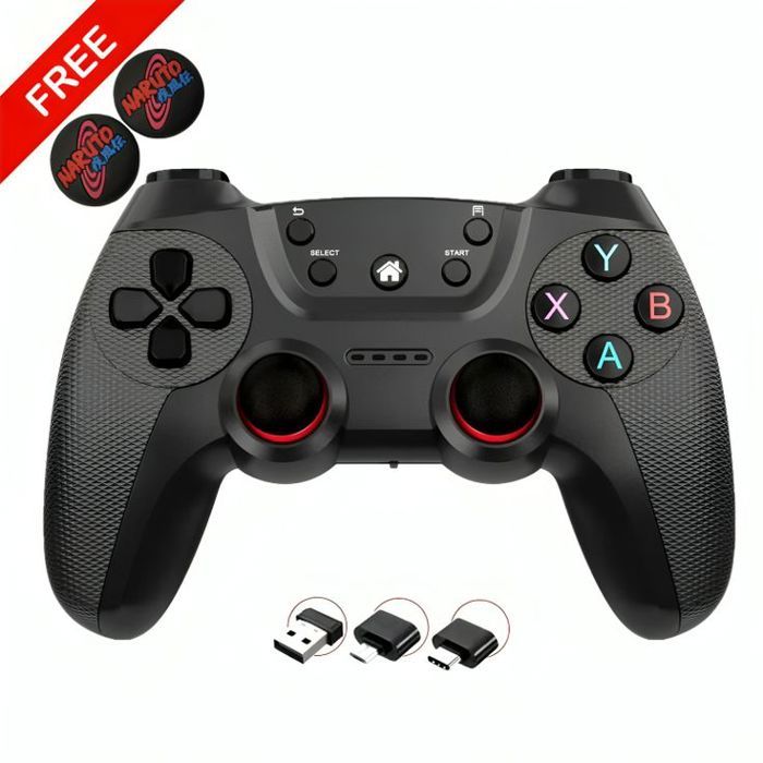 Manette Pour PS3 et Android TV Box et PC NOIR Haute Qualité + Poignées de pouce pour votre manette Gratuit