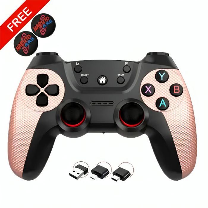 Manette Pour PS3 et Android TV Box et PC brillante Haute Qualité + Poignées de pouce pour votre manette Gratuit