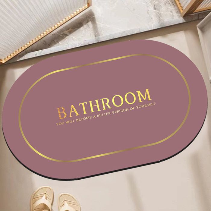 Tapis de sol absorbant pour salle de bain, dessin animé, entrée, lavabo, toilettes, antidérapant, séchage rapide, couverture lavable