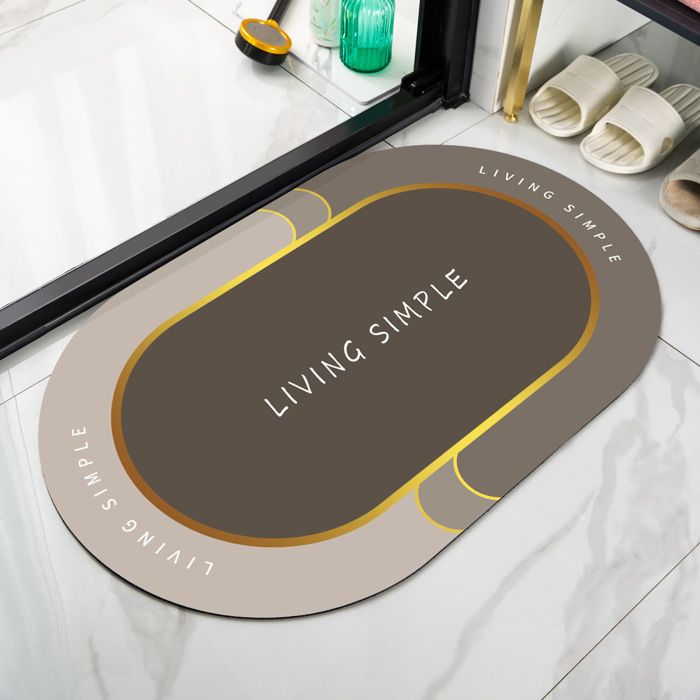Tapis de sol absorbant pour salle de bain, dessin animé, entrée, lavabo, toilettes, antidérapant, séchage rapide, couverture lavable