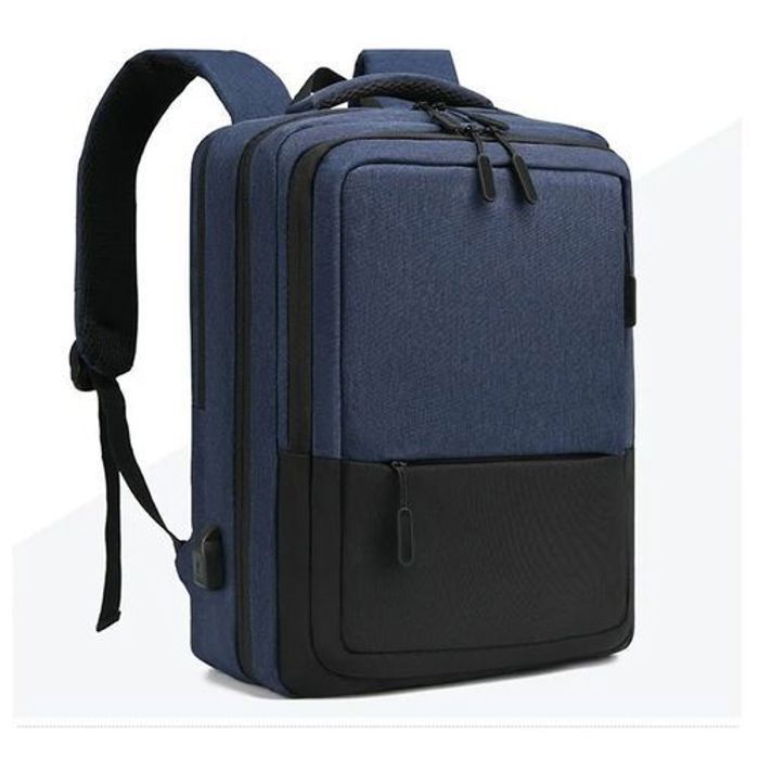 Sac à dos antivol étanche, sac pour PC 15.6", sac d'école de voyage d'affaires Bleu