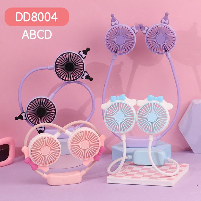 Mini ventilateur cou électrique rechargeable portatif d’usb Refroidir le visage lors du maquillage