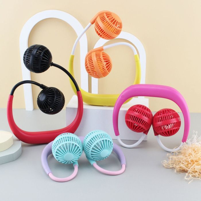 Mini ventilateur cou électrique rechargeable portatif d’usb Refroidir le visage lors du maquillage