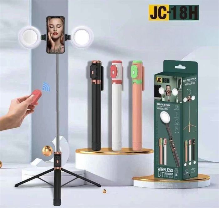 Perche à selfie professionnelle pour téléphone portable, anti-secouement, support à 360 degrés, artefact de prise de vue en direct