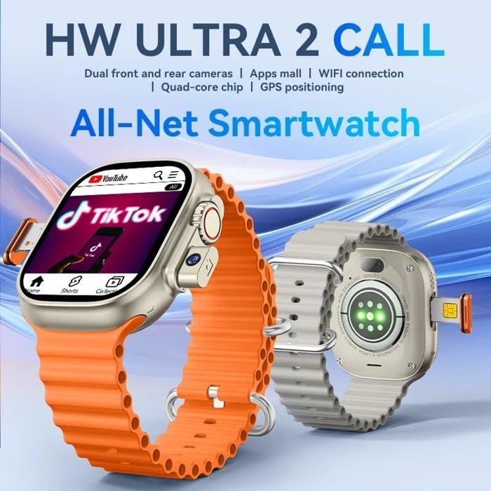 Montre Connectée 4G HW ULTRA 2 : AMOLED, 4G, Double Caméra, NFC