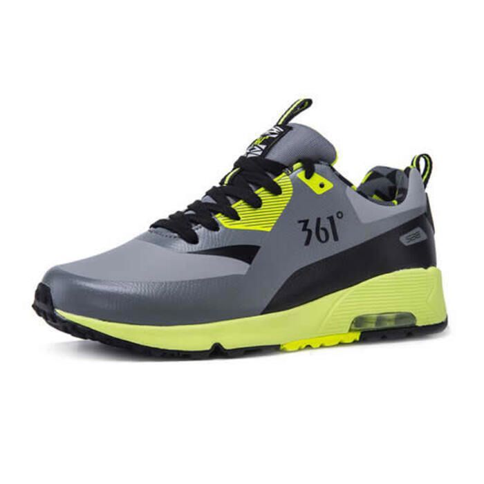 361° : Baskets basses grises et néon, confort et style - Taille 43