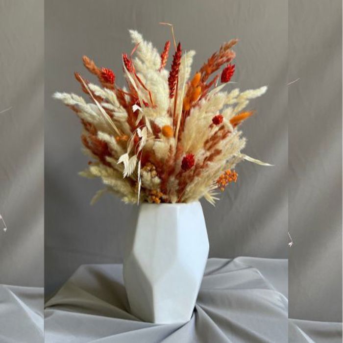 Vase Céramique avec composition de fleurs Séchées
