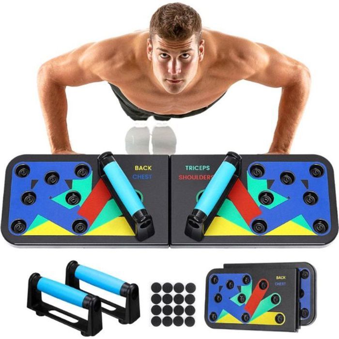 Planche d'exercice, 14 en 1, planche de traction multifonction foldable, musculation