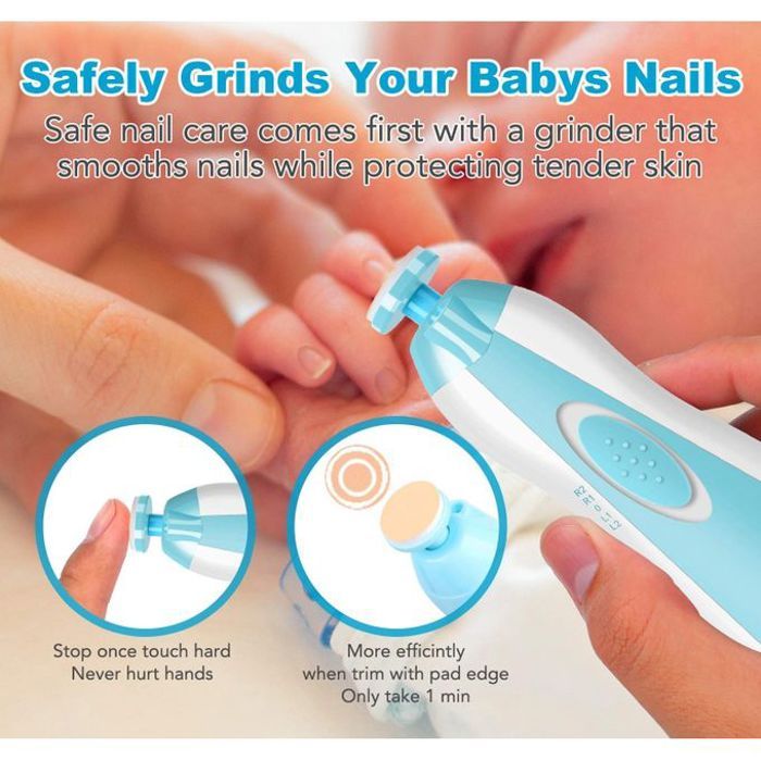 Coupe-ongles électrique sûr pour bébé, lime à ongles à faible bruit, sécurisé