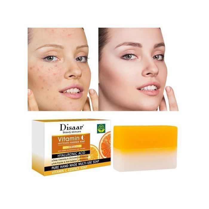 Savon blanchissant - Disaar - Vitamine C - Acide hyaluronique - 100g - Sans alcool