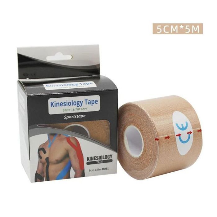 Kinesiology tape bande elastique de kinésiologie et lifting du visage 5cm x 5m adhésif, résistant à l'eau