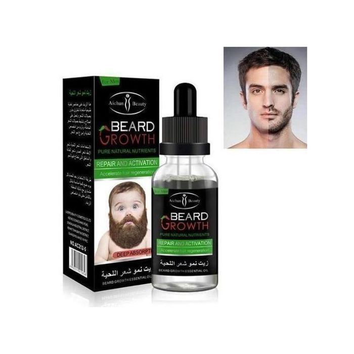 Beard growth huile essentielle pour repousser la barbe et cheveux