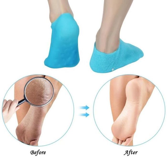 Chaussette en gel, silicone, hydratant pour soins des pieds, réparation, protection de la peau