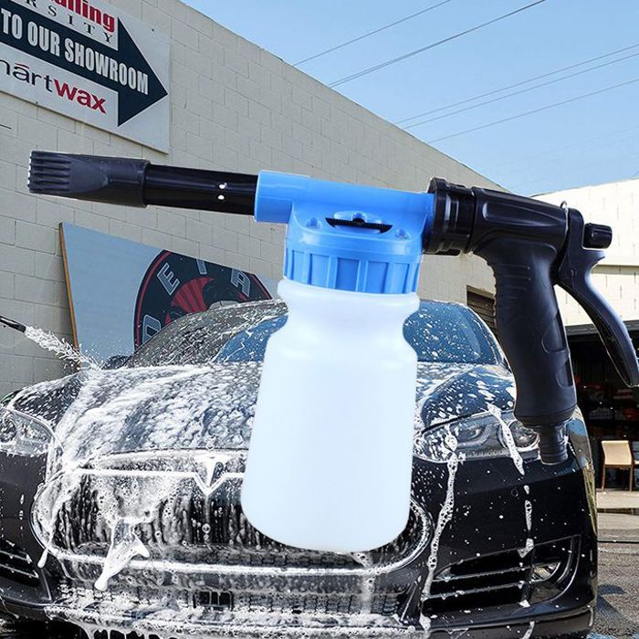 Pistolet à mousse pour lavage de voiture à eau haute pression avec pot de mousse - 1 l