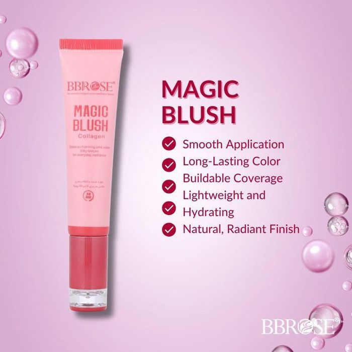Bbrose magic blush au collagène, éclat et couleur durable