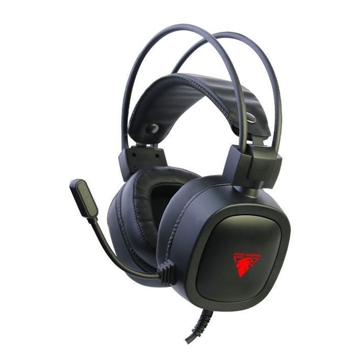 Jedel casque de jeu gaming filaire, ordinateur, avec micro, rgb, gh-230