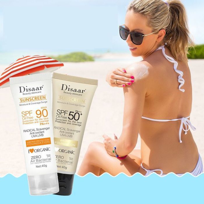 Disaar pack de 2 crèmes solaire pour le visage spf 50 +, spf 90 max, blanchissante, hydratante, protection solaire, hydratante