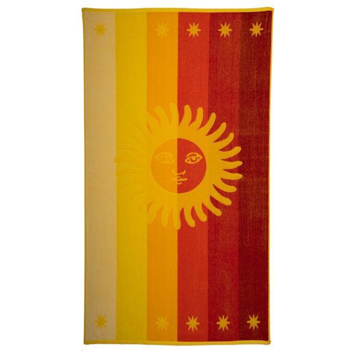 Serviette de plage - Dice - 100x170 cm - Multicolore - Synthétique - Lavable