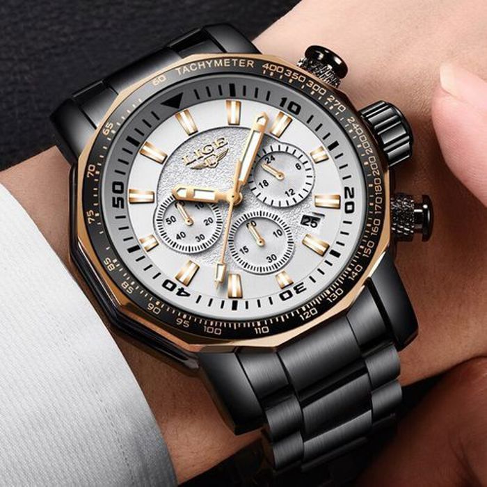 Lige Montre Pour Hommes Noir