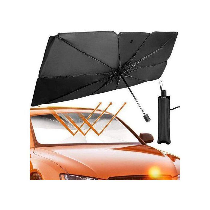 Pare-soleil voiture - GENERIC - Parapluie pare-brise - Bloque chaleur et UV - Facile à ranger