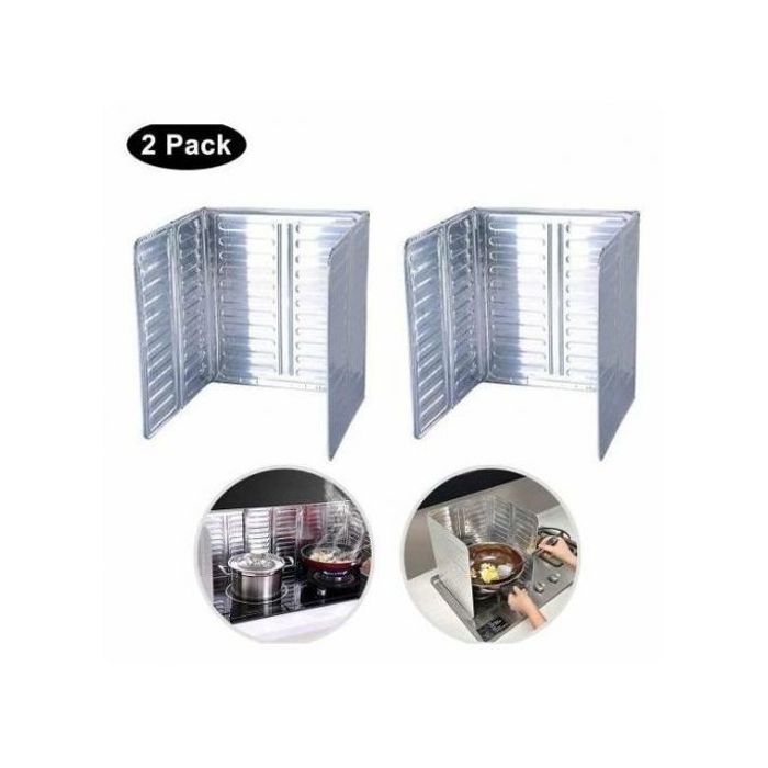 Lot de 2 plaques protection contre les éclaboussures de cuisson, anti-projections en aluminium