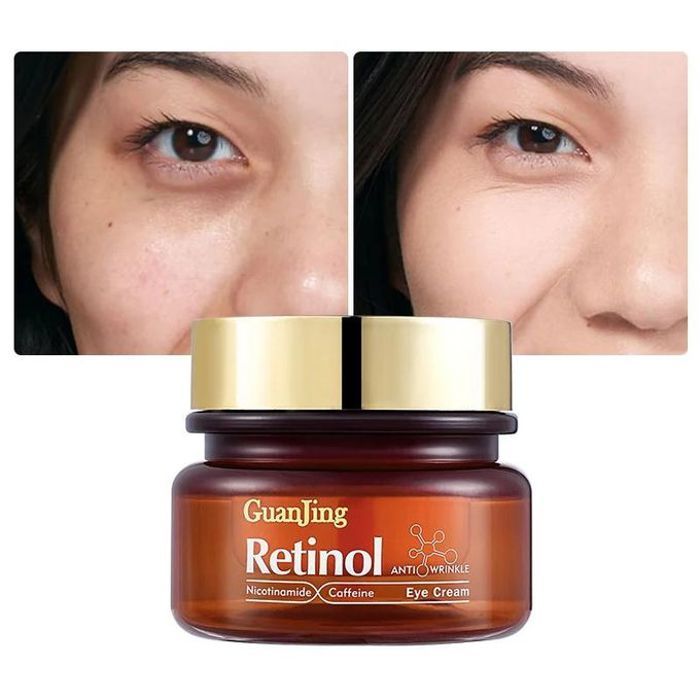 Guanjing Crème anti âge pour les yeux au rétinol, nicotinamide, caffeine