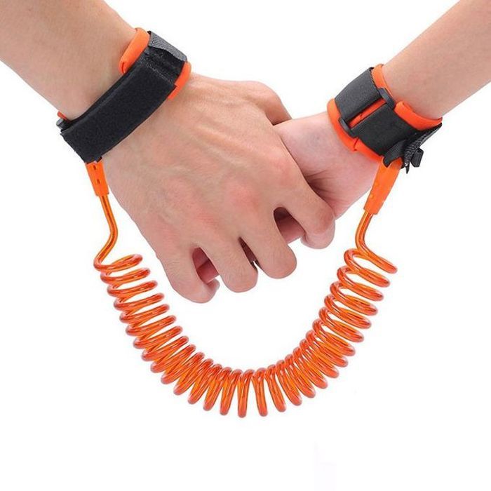 Bracelet anti-perte enfants, ceinture marche sécurité - Orange