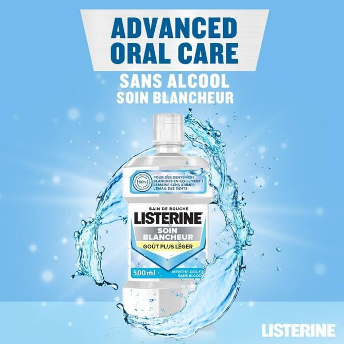 Listerine Bain Bouche soin blancheur By Listerine 500 ml , New Grand Model
