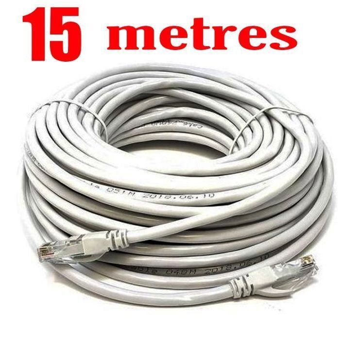 Cable Reseau Ethernet RJ45 CAT6 15 Metre