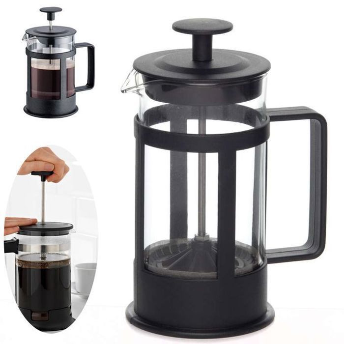 Glass cafetière, Tasse en verre avec Filtre pour préparer la mousse du café, 300 ml