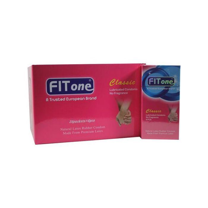 Fitone 144 préservatifs, soit 24 boîtes de préservatifs Classic de 6 pièces chacune