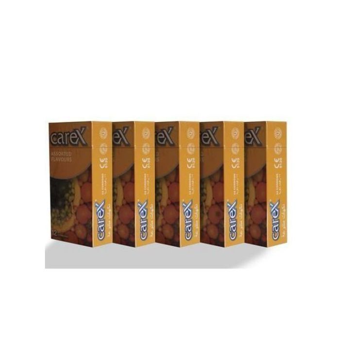 Carex 05 BOITE DE 12 CONDOMS ARÔMATISÉ FRUITS - 60 Préservatifs