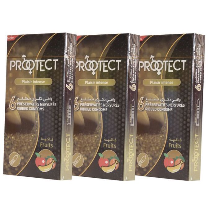 Protect PRÉSERVATIFS FRUIT PROTECTION MAXIMALE 3 BOITE DE  PRESERVATIFS DE 6