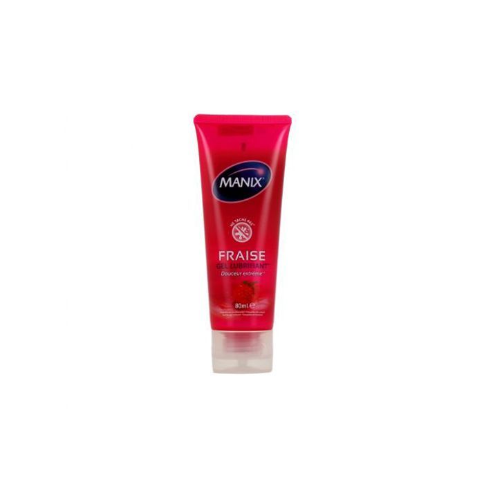 Manix Gel Lubrifiant Intime Fraise, Douceur extreme 80ml