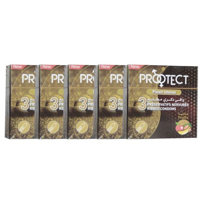 Protect PRÉSERVATIFS FRUIT PROTECTION MAXIMALE 5 BOITE DE  PRESERVATIFS DE 3