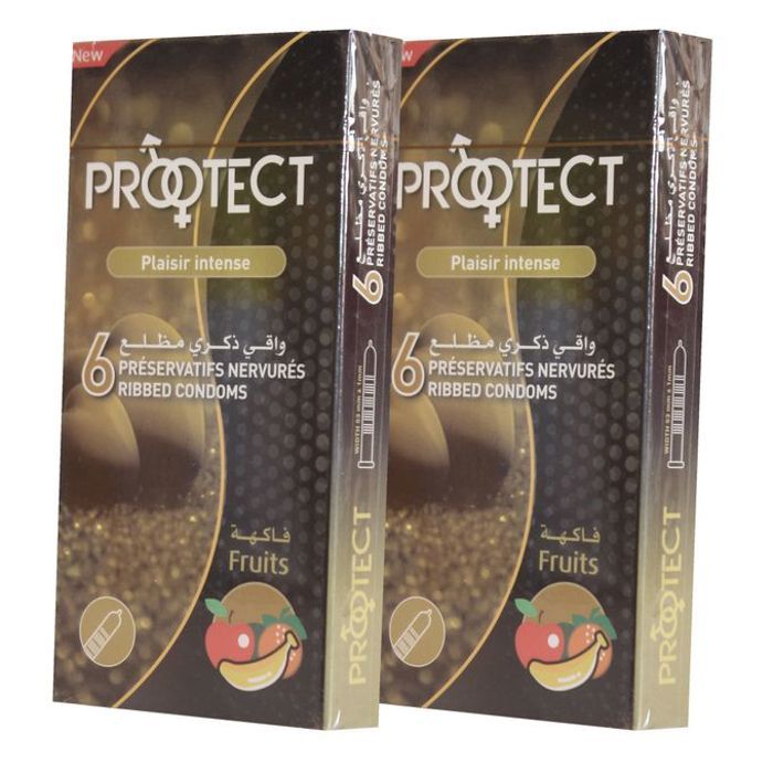 Protect PRÉSERVATIFS FRUIT PROTECTION MAXIMALE 2 BOITE DE  PRESERVATIFS DE 6