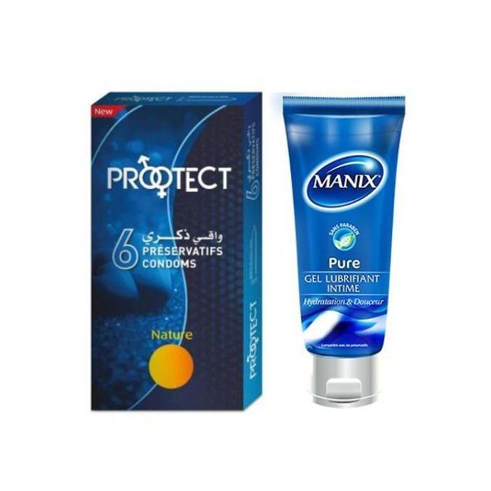 Protect 6 Preservative et Gel Lubrifiant Intime Nature, Douceur extreme 80ml