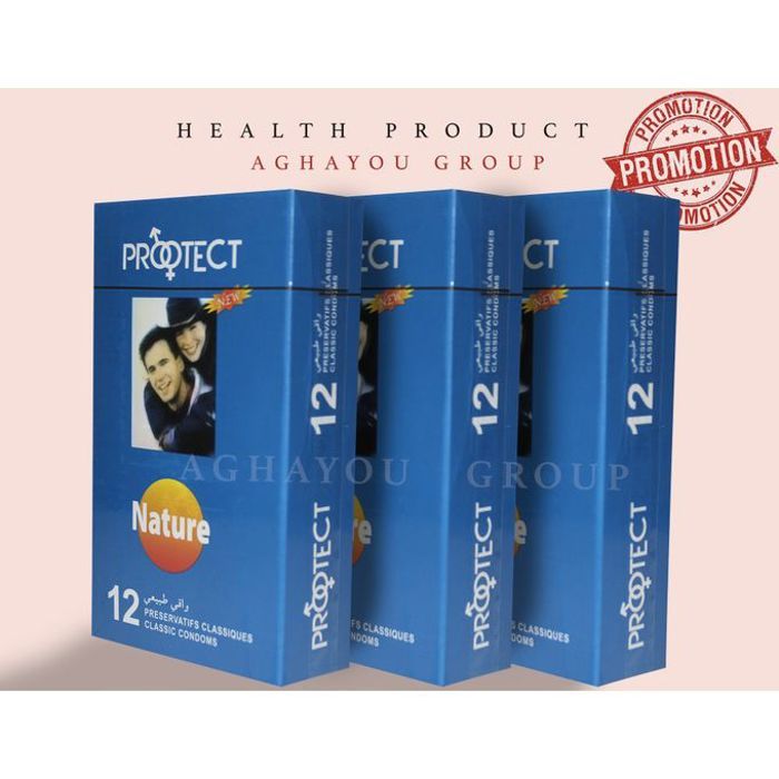 Protect PRÉSERVATIFS PROTECT NATURE , 3 BOITE DE 12 CONDOMS