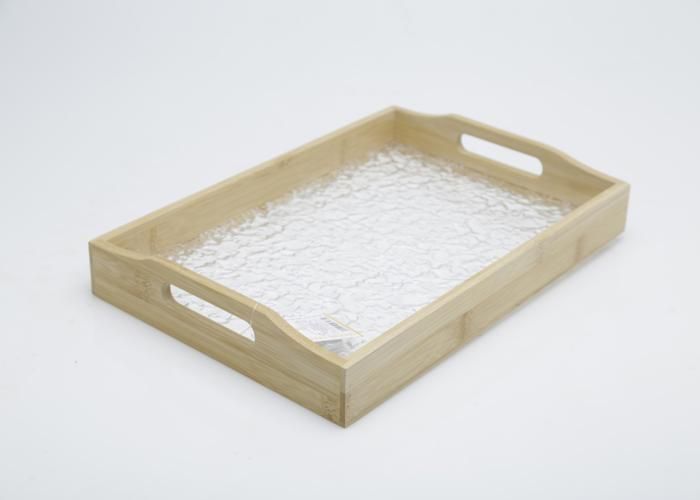 Plateau - 35x24 cm - Bambou - Acrylique - Rectangulaire