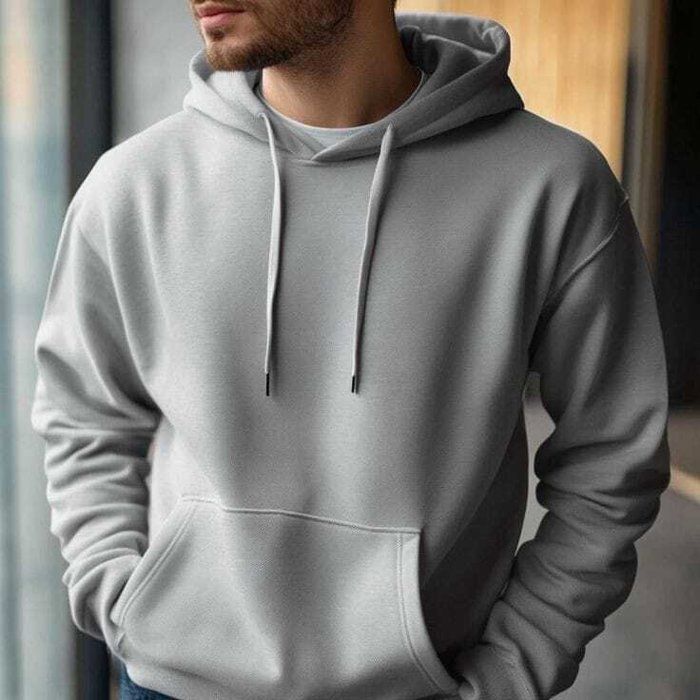 sweat a capuche gris homme