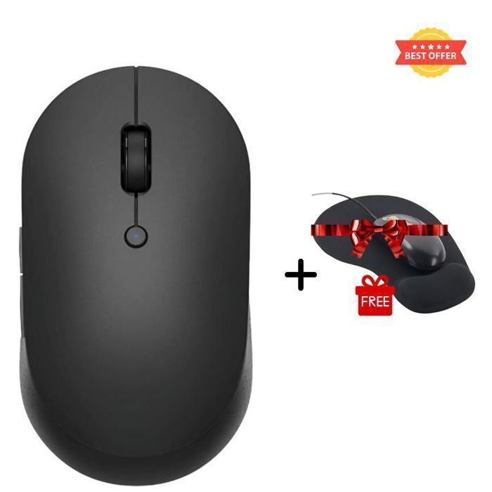 Souris Sans Fil Mi Dual Mode – Édition Silencieuse + Tapis de Souris Confortable Inclus !
