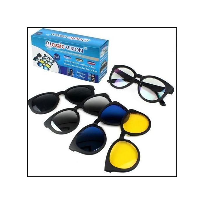 Lunettes de Soleil Magnétiques 5 en 1 Magic Vision