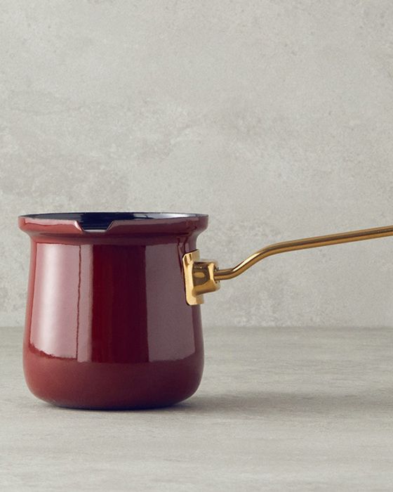 Casserole Pour Café Turc Copenhagen Émaillé, Coloris Bordeaux, 500 ml