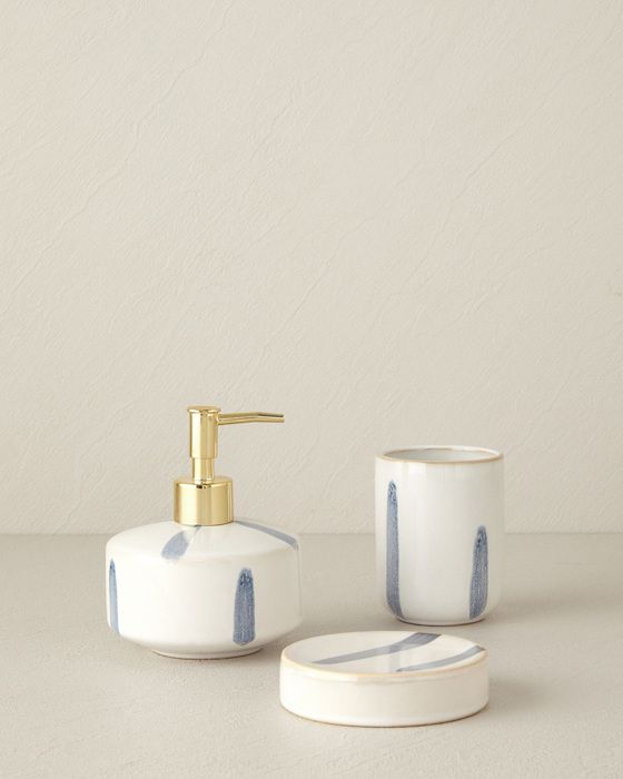 Ensemble de 2 Kit De Salle De Bain Nash, coloris Bleu