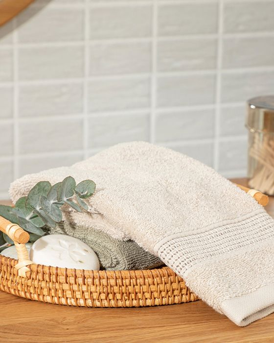 Essuie-main - Deluxe - Low Twist - Coton - Beige - 30 x 50 cm