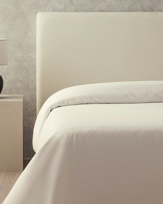 Micell Satin de coton Pour deux personnes Housse De Couette 200  x  220 cm Ivoire