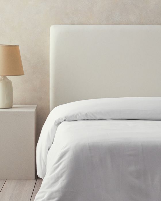 Novella Coton doux de première qualité Pour une personne Housse De Couette 160 x 220 cm Blanc
