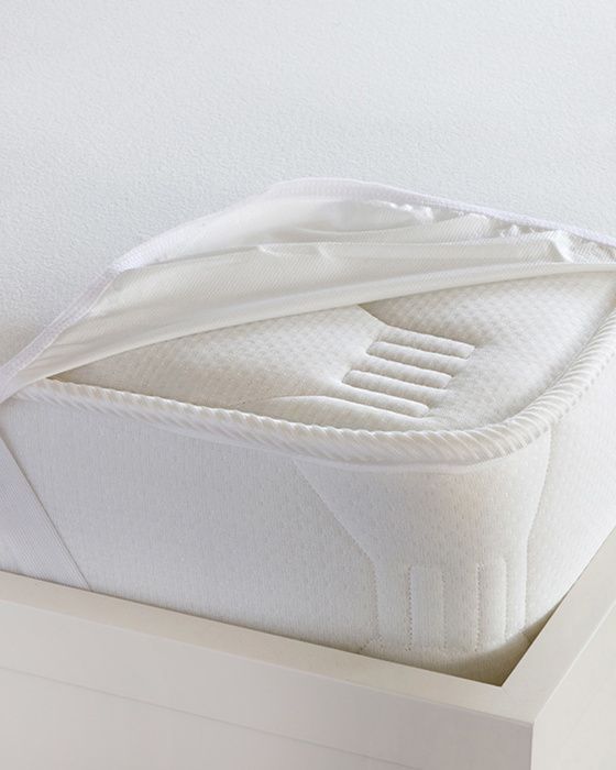 Alèse Étanche Fresh Touch Polyester, Pour une personne, Coloris Blanc, Dimensions: 100 x 200 cm