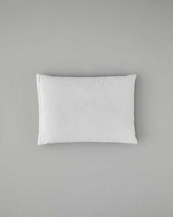 Protège-oreiller capitonné English Home en coton - Blanc, 50 x 70 cm